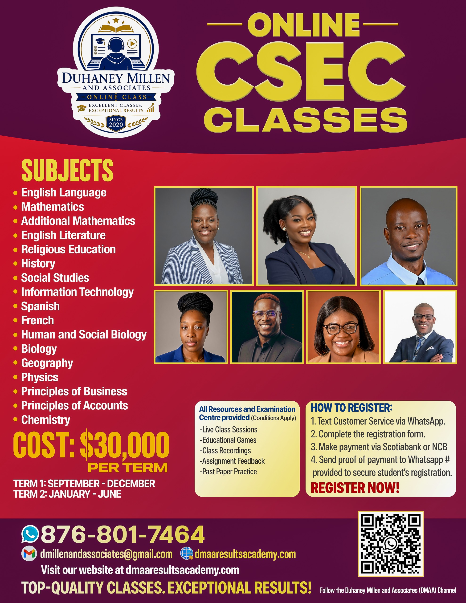 DMA² CSEC Classes Flyer